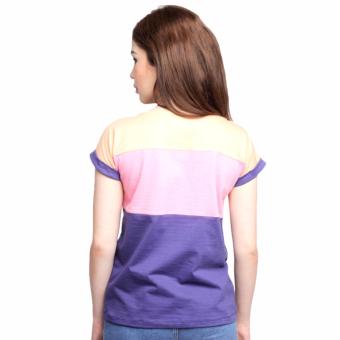Newyork Army Multicolor Blue, Pink & Orange Mega Sleeves RoundNeck T-Shirt For Ladies April 2018 - 3 Newyork Army Multicolor Blue, Pink & Orange Mega Sleeves RoundNeck T-Shirt For Ladies - 3