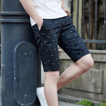 Ocean New Men Fashion Chino Shorts Leisure Teenagers PrintingCotton Shorts(Black) - Intl June 2018 - 3 Ocean New Men Fashion Chino Shorts Leisure Teenagers printingCotton shorts(Black) - intl - 3