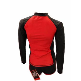 OP FB120 Women Red Long Sleeves Rash Guard Set Swimwear June 2018 - 3 OP FB120 women red long sleeves rash guard set swimwear - 3