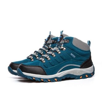 Outdoor Men Shoes Leather Mesh Breathable Anti-Skid Warm Waterproof Hiking Shoes June 2018 - 2 Outdoor Men Shoes Leather Mesh Breathable Anti-Skid Warm Waterproof Hiking Shoes - 2