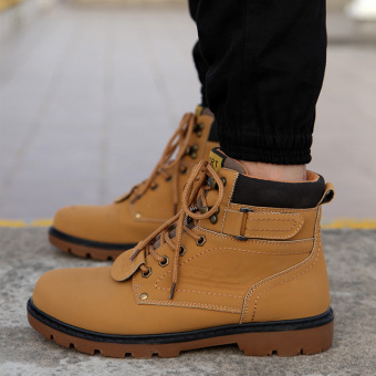 PINSV Men Boots Fashion Martin Boots Outdoor Casual Cheap Timber Boots(Khaki) June 2018 - 4 PINSV Men Boots Fashion Martin Boots Outdoor Casual Cheap Timber Boots(Khaki) - 4