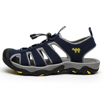 PINSV Men Outdoor Sporty Slipper Sandals Shoes (Navy Blue) - Intl June 2018 - 3 PINSV Men Outdoor Sporty Slipper Sandals Shoes (Navy Blue) - intl - 3