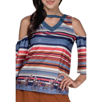 Plains And Prints Pillar Short Sleeves Top (Multi) June 2018 - 4 Plains and Prints Pillar Short Sleeves Top (Multi) - 4