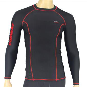 PROCARE COMBAT #8217R Dri-Quik Men Compression Long Sleeves ForJogging Running Basketball (Black/Red Flatlock Seam) June 2018 - 2 PROCARE COMBAT #8217R Dri-Quik Men Compression Long Sleeves forJogging Running Basketball (Black/Red Flatlock Seam) - 2