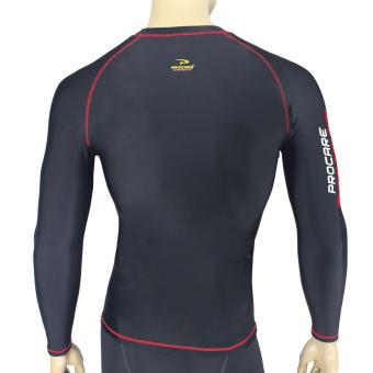 PROCARE COMBAT #8217R Dri-Quik Men Compression Long Sleeves ForJogging Running Basketball (Black/Red Flatlock Seam) June 2018 - 3 PROCARE COMBAT #8217R Dri-Quik Men Compression Long Sleeves forJogging Running Basketball (Black/Red Flatlock Seam) - 3