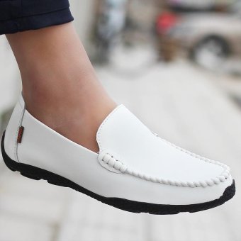Seanut Fashion Genuine Leather Casual Loafers Men Driving Shoes(White) - Intl June 2018 - 4 Seanut Fashion Genuine Leather Casual Loafers Men Driving Shoes(White) - intl - 4