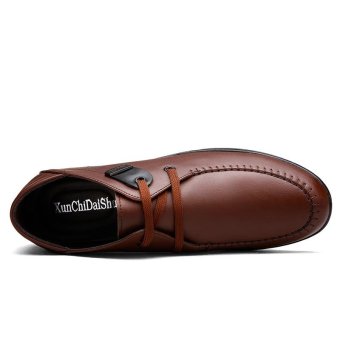 Seanut Fashion Men's Casual Leather Shoes (Brown) - Intl June 2018 - 3 Seanut Fashion Men's Casual Leather Shoes (Brown) - intl - 3