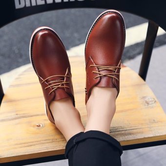 Seanut Fashion Men's Casual Shoes Lace Up Split Leather Shoes (Brown) - Intl April 2018 - 5 Seanut Fashion Men's Casual Shoes Lace Up Split Leather Shoes (Brown) - intl - 5