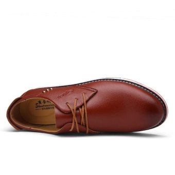 Seanut Fashion Men's Casual Shoes Lace Up Split Leather Shoes (Brown) - Intl April 2018 - 3 Seanut Fashion Men's Casual Shoes Lace Up Split Leather Shoes (Brown) - intl - 3