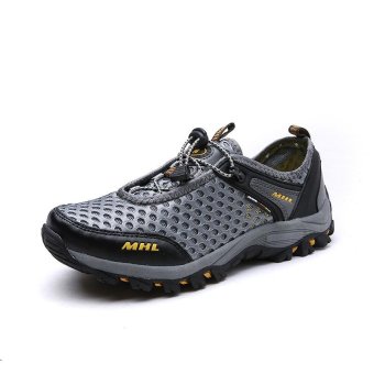 Seanut Men Textile Breathable Outdoor Hiking Shoes (Grey) - Intl June 2018 - 3 Seanut Men Textile Breathable Outdoor Hiking Shoes (Grey) - intl - 3
