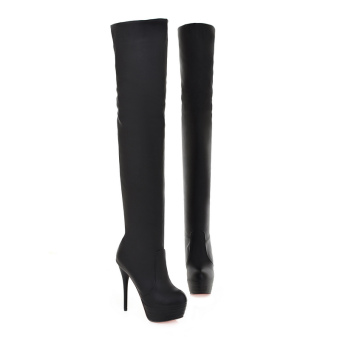 Sexy Boots Women 2017 Ultra High Heels Boots Platform Thin HeelsLong Boots (black) - Intl June 2018 - 4 Sexy Boots Women 2017 Ultra High Heels Boots Platform Thin HeelsLong Boots (black) - Intl - 4
