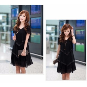 Sexy Dress Women Party Dresses 2016 5xl Plus Size Women Clothing Vestidos Black Blue Summer Dress Chiffon(black) - Intl June 2018 - 3 Sexy Dress Women Party Dresses 2016 5xl Plus Size Women Clothing Vestidos Black Blue Summer Dress Chiffon(black) - intl - 3