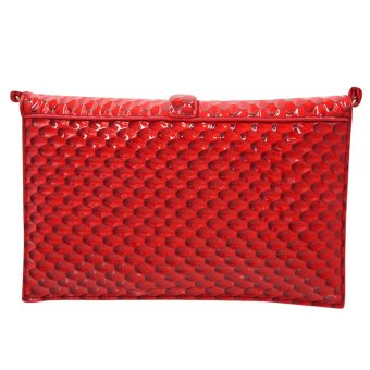 Sling Bag Ladies Decorative Leather Clip Lock (Red) June 2018 - 4 Sling Bag Ladies Decorative Leather Clip Lock (Red) - 4