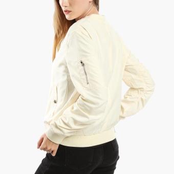 SM Woman Ruched Bomber Jacket (Beige) April 2018 - 3 SM Woman Ruched Bomber Jacket (Beige) - 3
