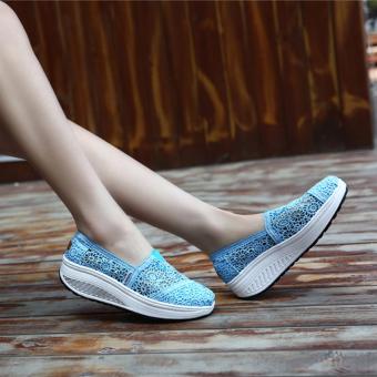 Summer Breathable Lace Casual Wedge Shoes Fashion High QualityPlatform Women Shoes (Light Blue) - Intl June 2018 - 3 Summer Breathable Lace Casual Wedge Shoes Fashion High QualityPlatform Women Shoes (Light Blue) - intl - 3
