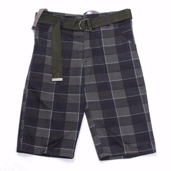 Super-11 Men's Four Pocket Cargo Checkered Short With Belt 798(Black) June 2018 - 2 Super-11 Men's Four Pocket Cargo Checkered Short with Belt 798(Black) - 2