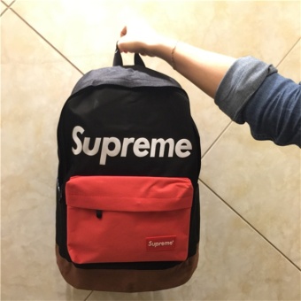 Supreme Harajuku Couple Bag European And American Tide Card DeadFly Retro Street Skateboard Street Students Backpack(Black) - Intl June 2018 - 4 Supreme Harajuku Couple Bag European and American Tide Card DeadFly Retro Street Skateboard Street Students Backpack(Black) - intl - 4
