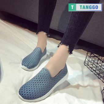 Tanggo Fashion Fly Woven Slip-On Sneakers Shoes For Women 1868(Grey) June 2018 - 4 Tanggo Fashion Fly Woven Slip-On Sneakers Shoes for Women 1868(Grey) - 4