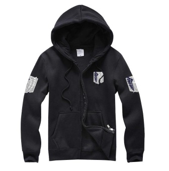 Ufosuit Attack On Titan Long Sleeve Anime Jacket Sweater HoodieBlack - Intl July 2018 - 2 Ufosuit Attack on Titan Long Sleeve Anime Jacket Sweater HoodieBlack - intl - 2