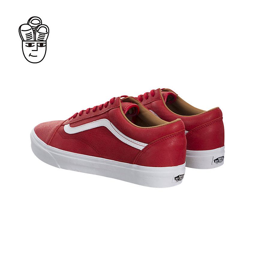 vans old skool leather racing red vans old skool leather racing red