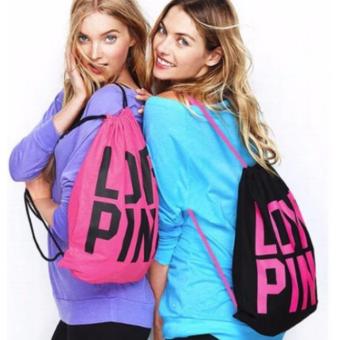 Victoria's Secret Love Pink Drawstring Backpack (Neon) June 2018 - 2 Victoria's Secret Love Pink Drawstring Backpack (Neon) - 2