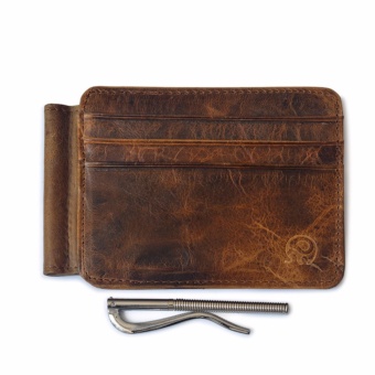 Vintage Money Clip Front Pocket Wallet Slim Minimalist Wallet RFIDBlocking Dark Brown - Intl June 2018 - 3 Vintage Money Clip Front Pocket Wallet Slim Minimalist Wallet RFIDBlocking Dark Brown - intl - 3