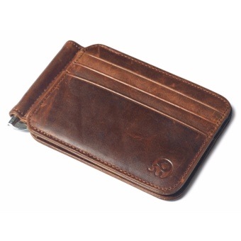 Vintage Money Clip Front Pocket Wallet Slim Minimalist Wallet RFIDBlocking Dark Brown - Intl June 2018 - 2 Vintage Money Clip Front Pocket Wallet Slim Minimalist Wallet RFIDBlocking Dark Brown - intl - 2