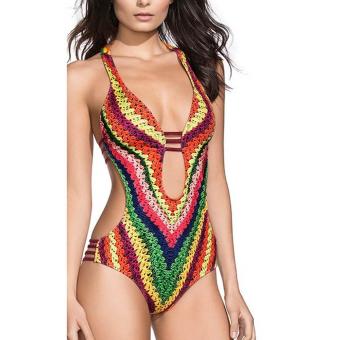 Women Bandage One Piece Bikini Monokini Push Up Padded Bra SwimwearSwimsuit - Intl June 2018 - 5 Women Bandage One Piece Bikini Monokini Push Up Padded Bra SwimwearSwimsuit - intl - 5