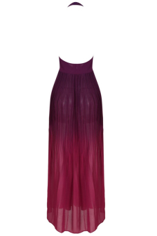 Women Elegant Party Dress Summer Maxi Long Dress Chiffon Boho Dress 2017 New Sleeveless O-neck Halter Pleated Fashion Backless Dresses - Intl June 2018 - 3 Women Elegant Party Dress Summer Maxi Long Dress Chiffon Boho Dress 2017 New Sleeveless O-neck Halter Pleated Fashion Backless Dresses - intl - 3