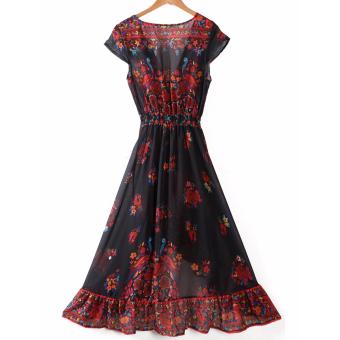 Women Summer Vintage Boho Long Maxi Evening Party Beach Dress Sundress - Intl April 2018 - 3 Women Summer Vintage Boho Long Maxi Evening Party Beach Dress Sundress - intl - 3