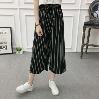 Women Wide Leg Harem Pants Female Bell-bottomed Pant Elastic WaistLoose Trousers - Intl July 2018 - 2 Women Wide Leg Harem Pants Female bell-bottomed Pant Elastic WaistLoose Trousers - intl - 2