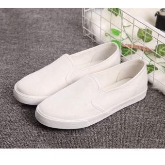 Women's Canvas Slip On Loafer - White July 2018 - 3 Women's Canvas Slip On Loafer - White - 3