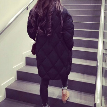 Women's Cotton-padded Jacket Medium-long Down Cotton Coat(Black) - Intl April 2018 - 2 Women's Cotton-padded Jacket Medium-long Down Cotton Coat(Black) - intl - 2