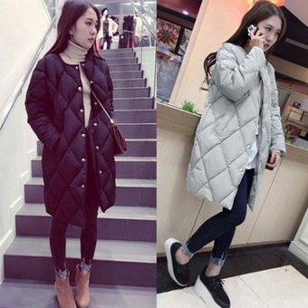 Women's Cotton-padded Jacket Medium-long Down Cotton Coat(Black) - Intl April 2018 - 4 Women's Cotton-padded Jacket Medium-long Down Cotton Coat(Black) - intl - 4