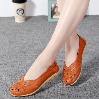 Women's Hollow Out Garden Casual Leather Flat Loafers Shoes - Intl June 2018 - 3 Women's Hollow Out Garden Casual Leather Flat Loafers Shoes - intl - 3