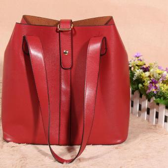 Women's New Fashion Satchel Handbag Genuine Leather Shoulderbag(red) June 2018 - 4 Women's new fashion Satchel Handbag Genuine Leather shoulderbag(red) - 4