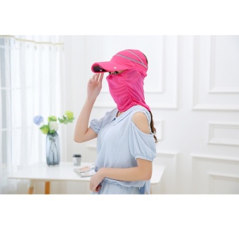 Womens Sun Hat Ladies Girls Outdoor Flodable Quick Dry Cap Anti-UV Sun Hat With Breathable Removeable Face Neck Protection Veil Perfect For Cycling Climbing Fishing Hiking Rose - Intl June 2018 - 3 Womens Sun Hat Ladies Girls Outdoor Flodable Quick Dry Cap Anti-UV Sun Hat with Breathable Removeable Face Neck Protection Veil Perfect for Cycling Climbing Fishing Hiking Rose - intl - 3