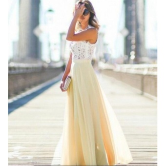 Womens Vintage Chiffon Formal Prom Party Evening Gown WeddingBridesmaid Dress(Beige) - Intl June 2018 - 2 Womens Vintage Chiffon Formal Prom Party Evening Gown WeddingBridesmaid Dress(Beige) - intl - 2