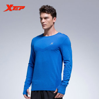 XTEP Long Sleeve Running T-shirt For Men O-neck Breathable Sports Jerseys Quick Dry Compression Fitness Men's Shirt (Blue) - Intl June 2018 - 3 XTEP Long Sleeve Running T-shirt for Men O-neck Breathable Sports Jerseys Quick Dry Compression Fitness Men's Shirt (Blue) - intl - 3