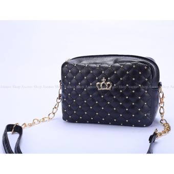 Yogodins Women's Black Crown Brooch Design Chain Strap MessengerBag June 2018 - 4 Yogodins Women's Black Crown Brooch Design Chain Strap MessengerBag - 4