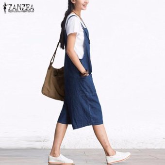 ZANZEA Rompers Womens Jumpsuit Summer Autumn Sleeveless Fashion Wide Leg Pants Denim Calf Length Vintage Overalls S-5XL - Intl June 2018 - 4 ZANZEA Rompers Womens Jumpsuit Summer Autumn Sleeveless Fashion Wide Leg Pants Denim Calf Length Vintage Overalls S-5XL - intl - 4