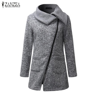 ZANZEA Women Long Hoodies Sweatshirts Loose Casual Long Sleeve Zipper Solid Hooded Outwear Tops Female Fleece Jacket Coats (Grey) - Intl April 2018 - 3 ZANZEA Women Long Hoodies Sweatshirts Loose Casual Long Sleeve Zipper Solid Hooded Outwear Tops Female Fleece Jacket Coats (Grey) - intl - 3
