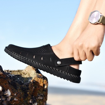 ZOQI Men's Fashion Casual Beach Shoes Summer Sandals Slipper(Black)- Intl June 2018 - 5 ZOQI Men's Fashion Casual Beach Shoes Summer Sandals Slipper(Black)- intl - 5