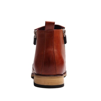 ZORO Italian Mens Ankle Boots Genuine Leather Handmade Business Office Men Shoes (Brown) - Intl June 2018 - 5 ZORO Italian Mens Ankle Boots Genuine Leather Handmade Business Office Men Shoes (Brown) - intl - 5