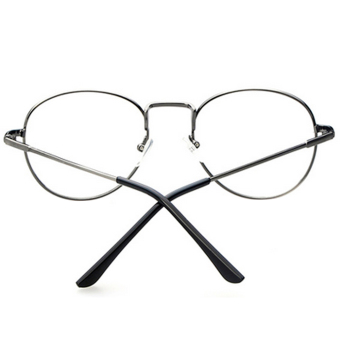 1 Pair Of Unisex Eye Round Circle Thin Metal Frame Clear Lens Plain Decorative Glasses Frame Eyeglasses Gun-grey - Intl April 2018 - 3 1 Pair of Unisex Eye Round Circle Thin Metal Frame Clear Lens Plain Decorative Glasses Frame Eyeglasses Gun-grey - Intl - 3