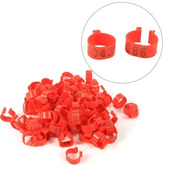 100PCS/Bag 16MM 001-100 Numbered Plastic Poultry Chickens DucksGoose Leg Bands Rings(Yellow) - Intl June 2018 - 4 100PCS/Bag 16MM 001-100 Numbered Plastic Poultry Chickens DucksGoose Leg Bands Rings(Yellow) - intl - 4