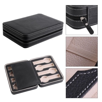 1Pc 8 Grids Watch Display Storage Box Zippered Travel Collector Case Organizer (Coffee) - Intl June 2018 - 4 1Pc 8 Grids Watch Display Storage Box Zippered Travel Collector Case Organizer (Coffee) - intl - 4