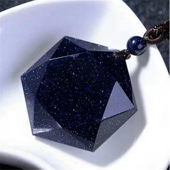 2017 Fashion Universe Spiritual Energy Hexagram Blue SandstonePendant Necklace Grounding Stone Protection Amulet - Intl June 2018 - 3 2017 Fashion Universe Spiritual Energy Hexagram Blue SandstonePendant Necklace Grounding Stone Protection Amulet - intl - 3