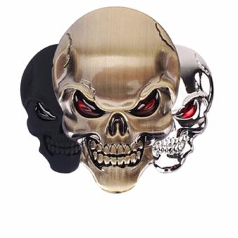 3D Skull Zinc Alloy Metal Car Motorcycle Sticker Skull Emblem BadgeCar Styling Stickers Accessories Car Decoration (Black) June 2018 - 3 3D Skull Zinc Alloy Metal Car Motorcycle Sticker Skull Emblem BadgeCar Styling Stickers Accessories Car Decoration (Black) - 3