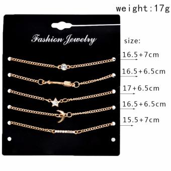 5 Pieces Bracelet Set Moon Crescent Star Arrow Crystal Bracelet Set Gift Idea Friendship Bracelet Set June 2018 - 4 5 Pieces Bracelet Set Moon Crescent Star Arrow Crystal Bracelet Set Gift Idea Friendship Bracelet Set - 4